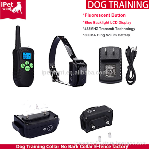 2016 Amazon Best Rubber Cover Housing Rechargeable and Remote peted electric dog shock training collar